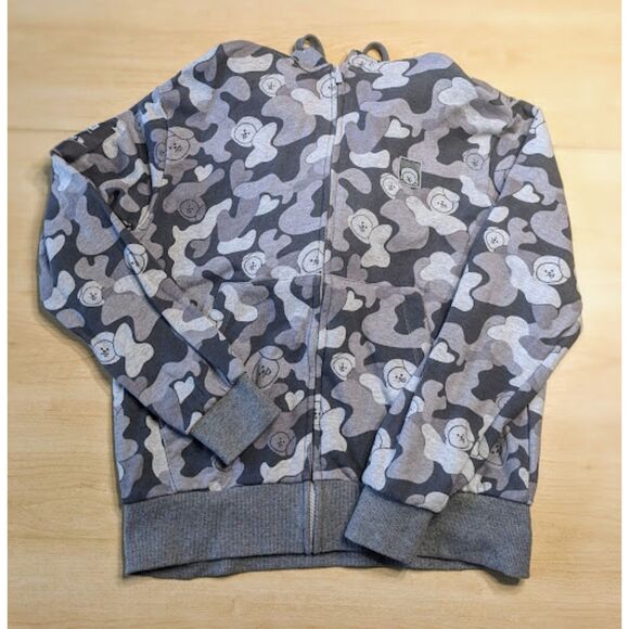 BTS BT21 Line Friends K-pop Chimmy Hooded Zip Up Cotton Jacket Size Small - Picture 1 of 8